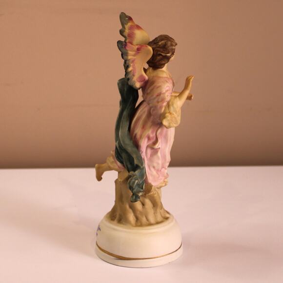 VTG Milano Porcelain ANGEL Music Sculpture "Hark The Herald" by Eda Mann - Picture 5 of 10